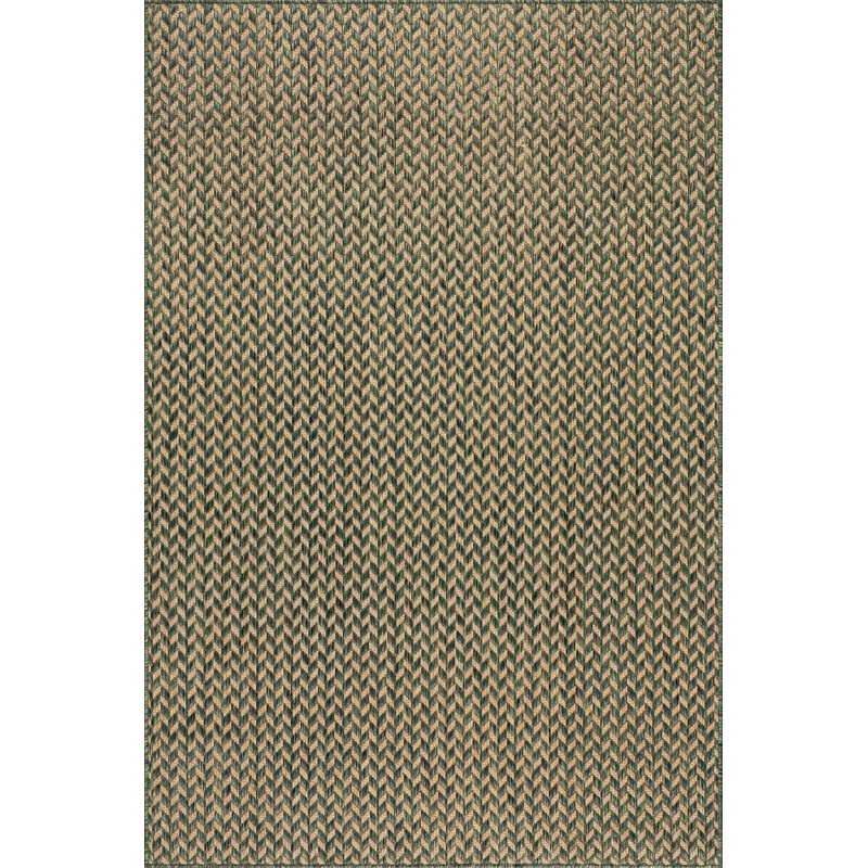 Taraji Herringbone Indoor/Outdoor Rug | Green