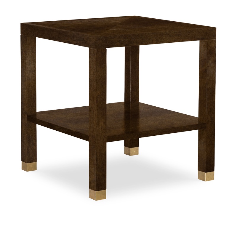 Trevor Square Side Table w/Wood Top
