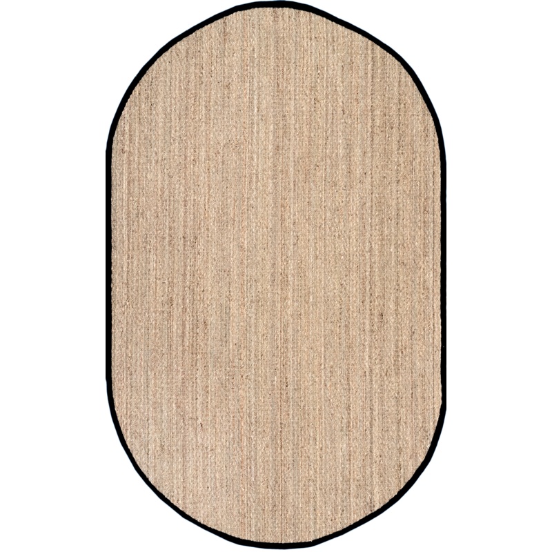 Seagrass with Border Rug | Black