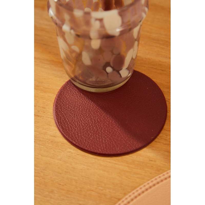 Set de 4 posavasos granate Pla