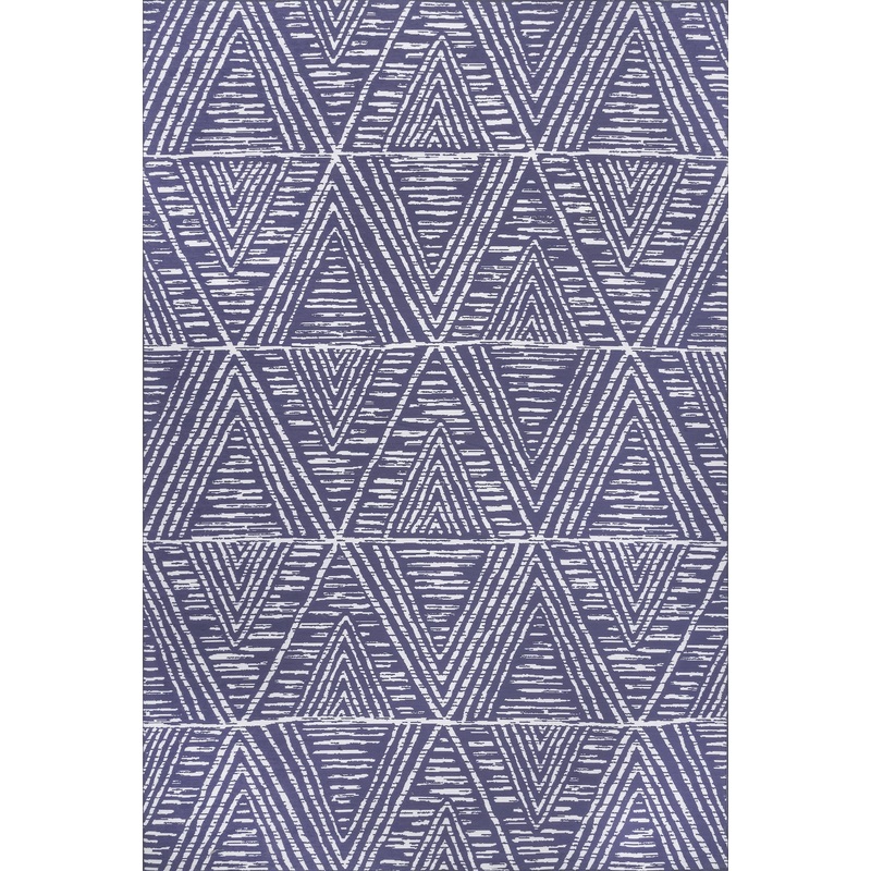 Suzy Trellis Washable Indoor/Outdoor Rug | Blue
