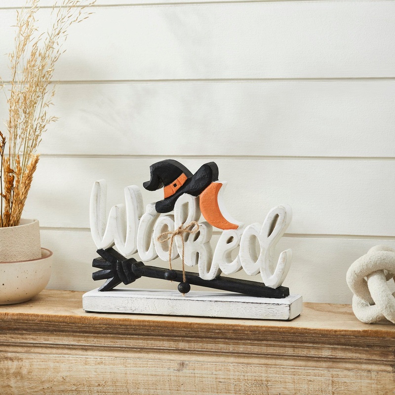 Wicked Witch Wooden Table Sign 8×11.5×2