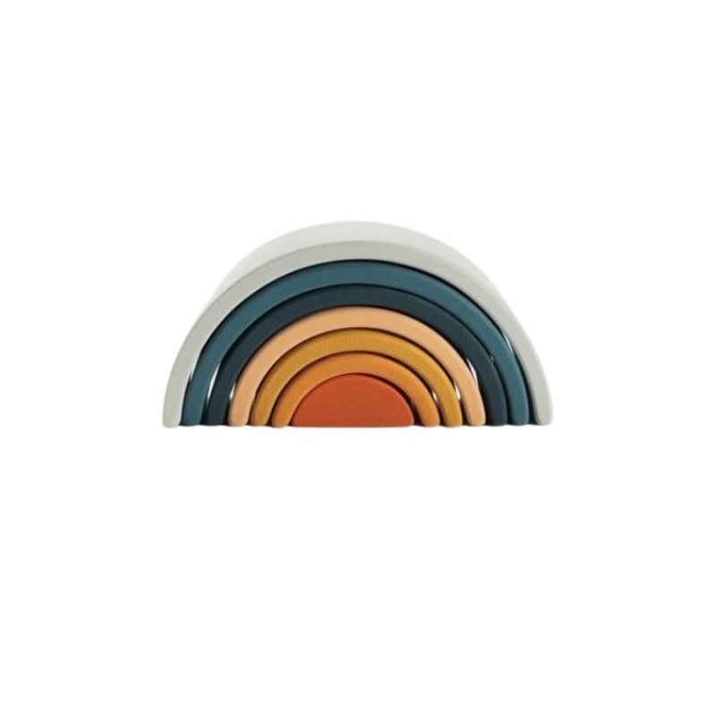 Wooden Rainbow Mini Arch Stacking Toy