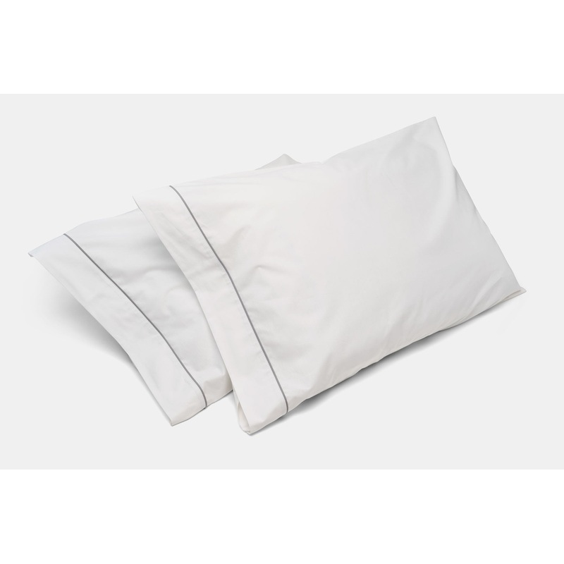 Cotton Bed Pillowcases with Classic Piping Design