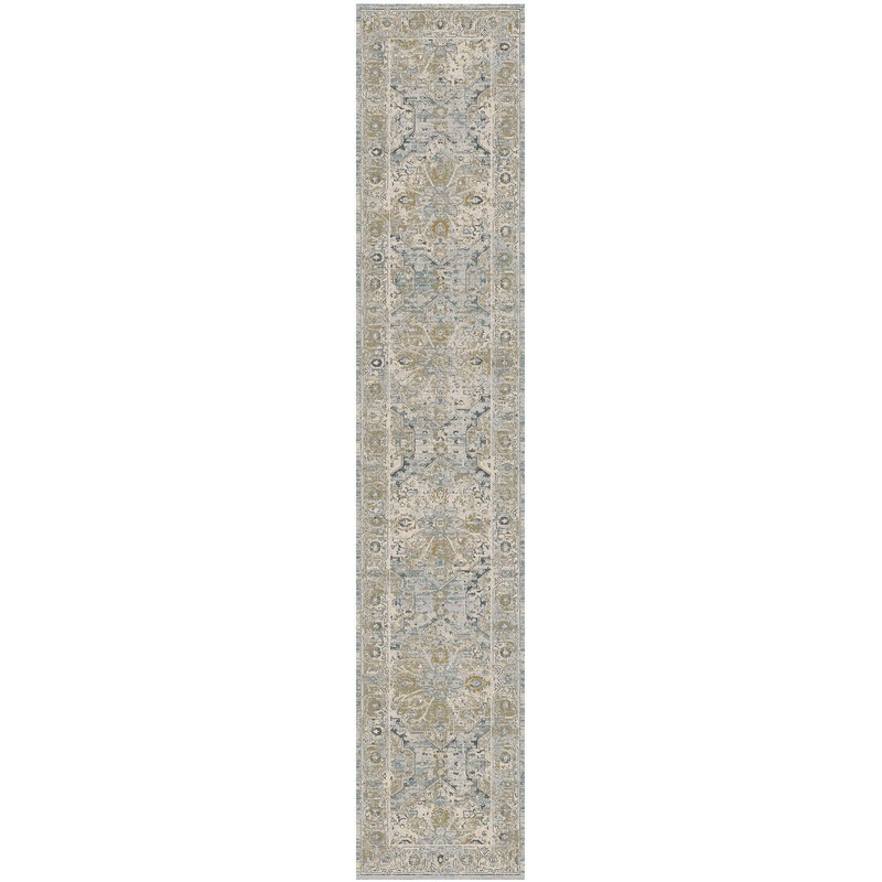 Nourison Lynx 2’3″ x 12′ Light Blue Vintage Indoor Rug