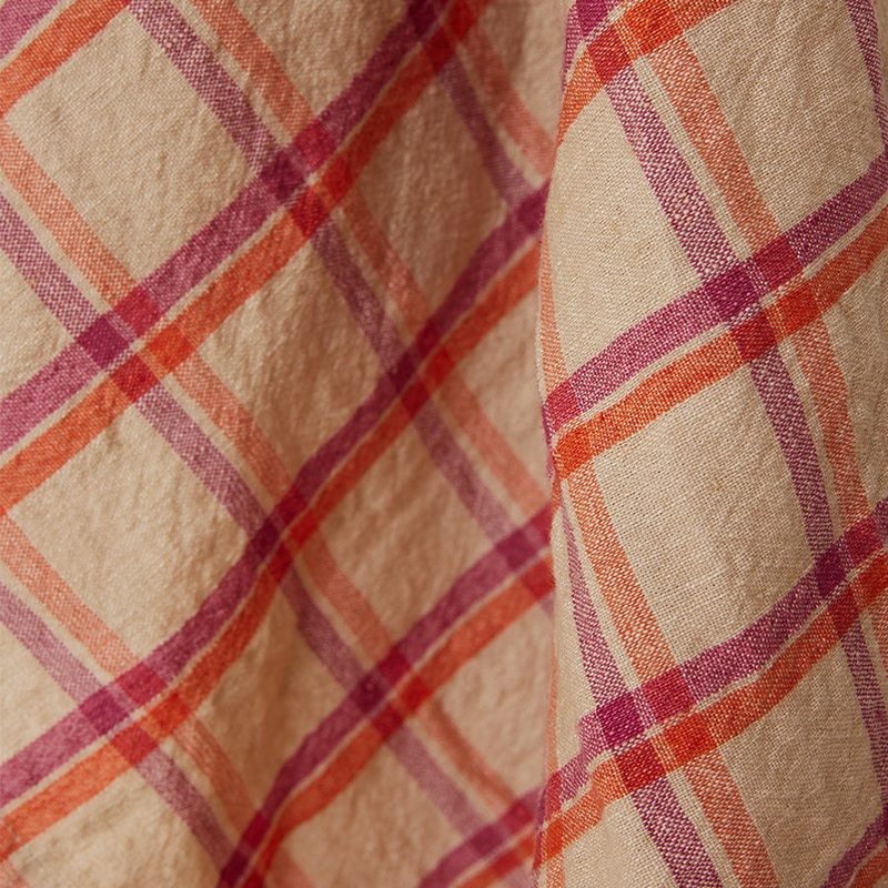 Vida Striped Tea Towel Strawberry/Cream 50cm x 70cm