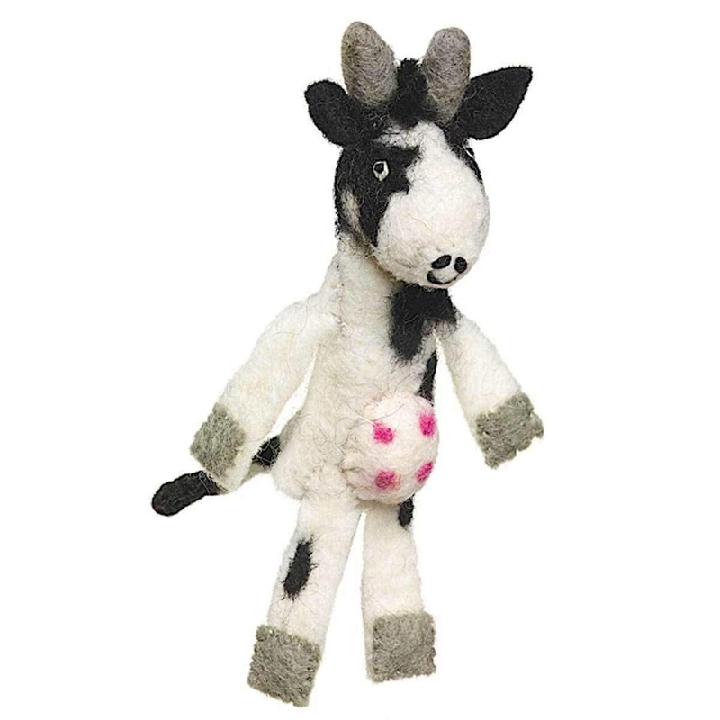 Woolie Finger Puppet – Cow – Wild Woolies (T)