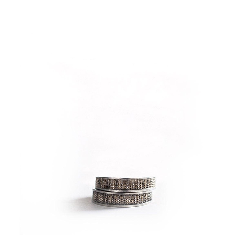 Chilewich Mini Basketweave Napkin Ring Espresso