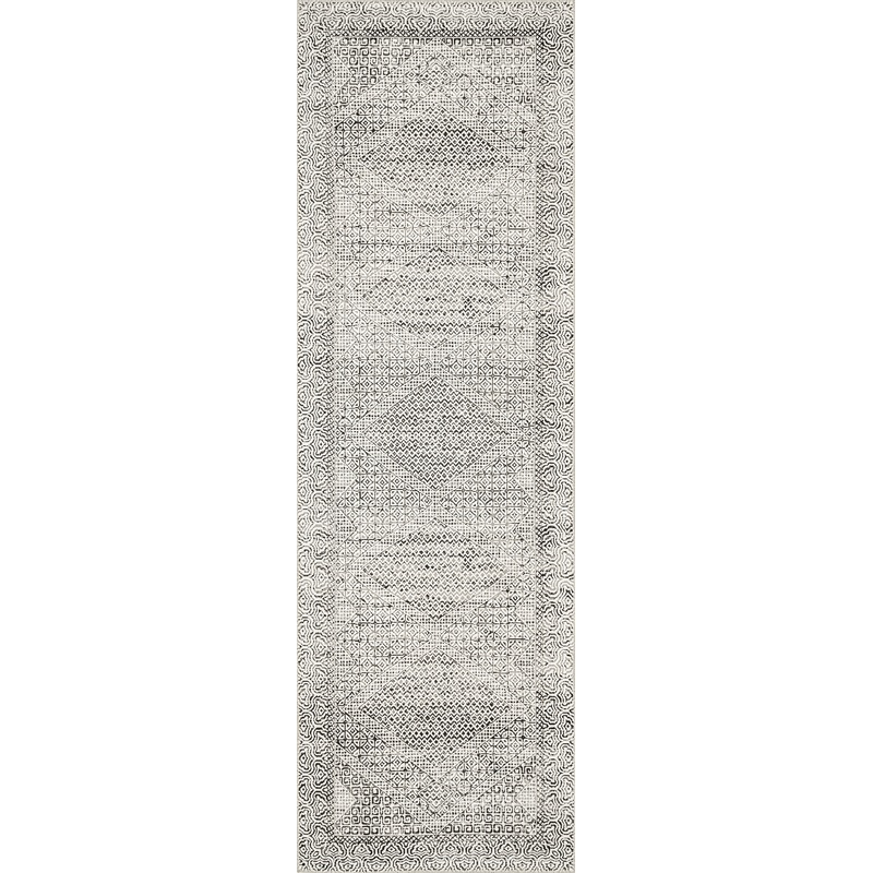 Diamond Mosaic Washable Rug | Grey