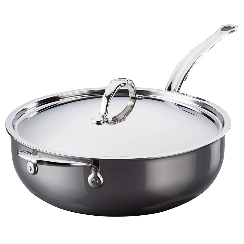 Hestan Nanobond 5 quart Covered Essential Pan with helper handle