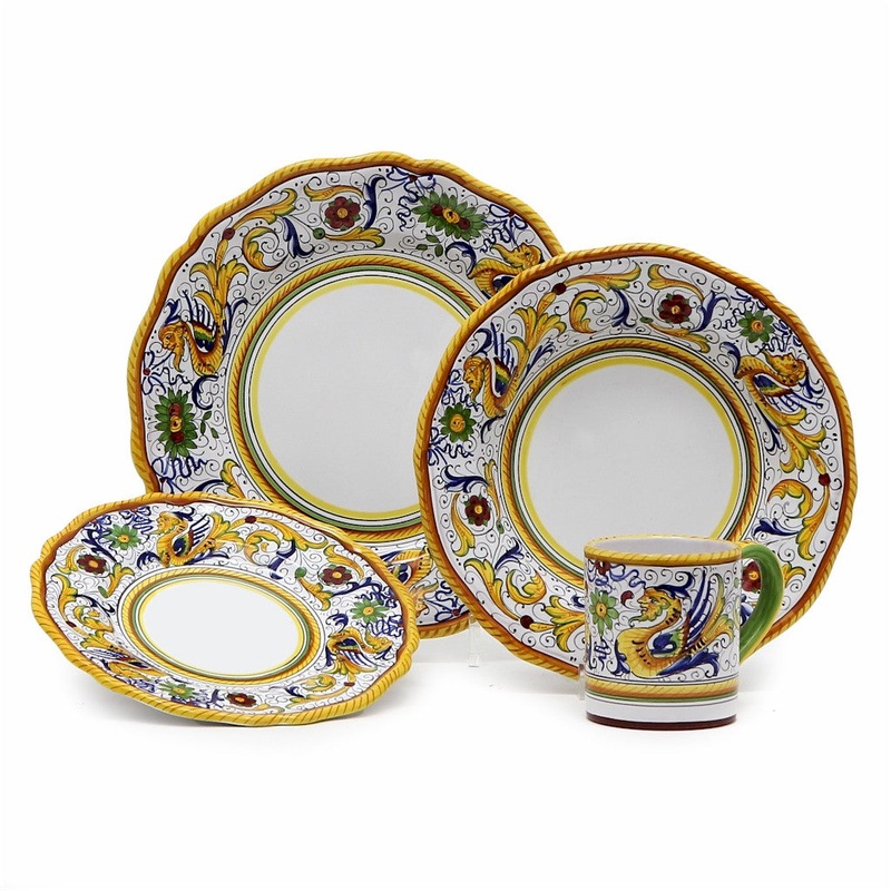 RAFFAELLESCO DELUXE: 4 Pieces Place Setting (White Center)