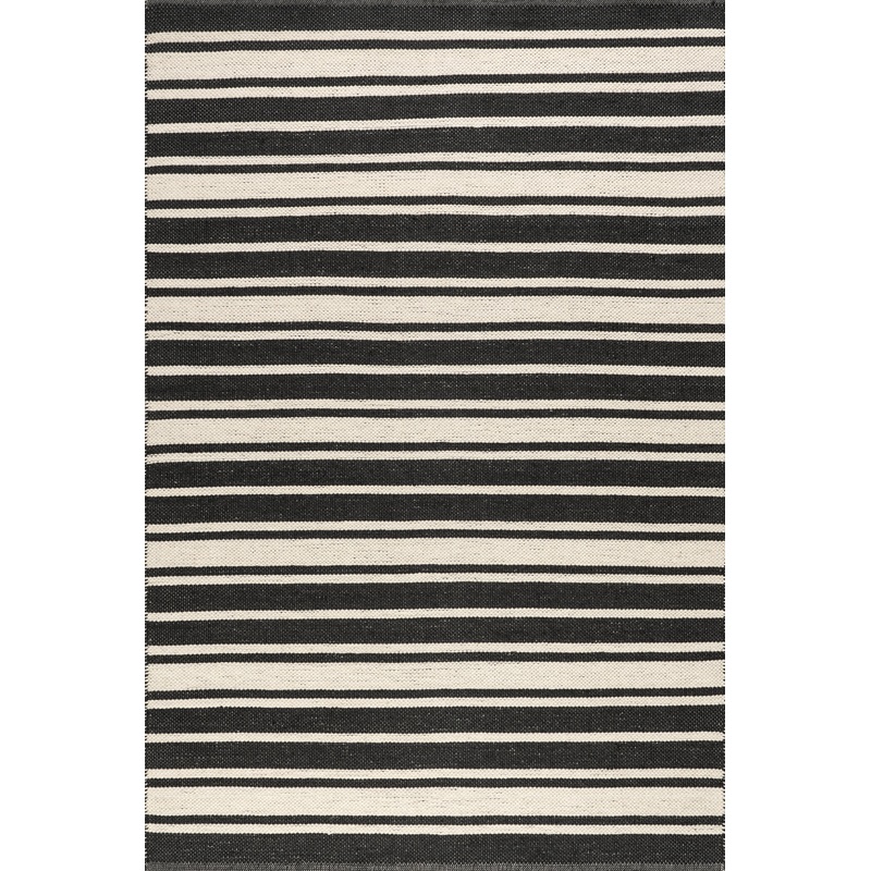 Bowery Striped Wool Rug | Charcoal