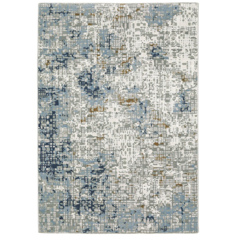 Easton Blue Ivory Modern & Contemporary Abstract Indoor Rug