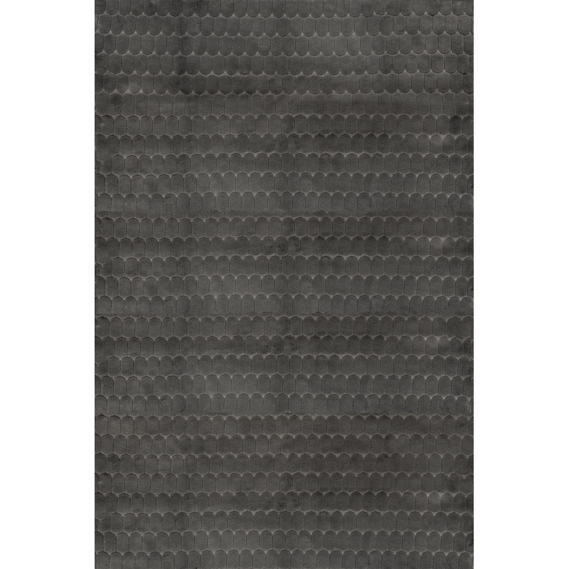 Milazia Honeycomb Plush Cloud Washable Rug | Charcoal