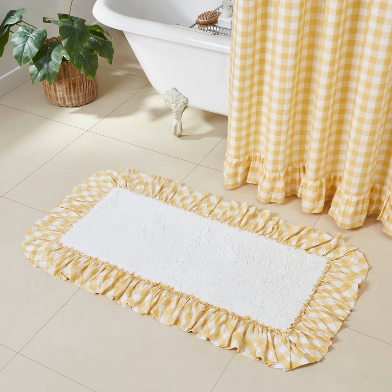 Annie Buffalo Yellow Check Bathmat 27×48