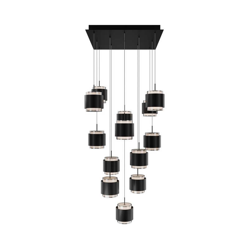 Banded Square LED Pendant Light