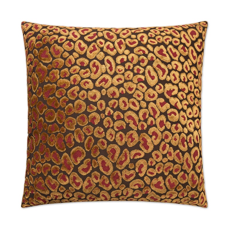 D.V. Kap Cheetah 24″ x 24″ Decorative Throw Pillow  | Ruby
