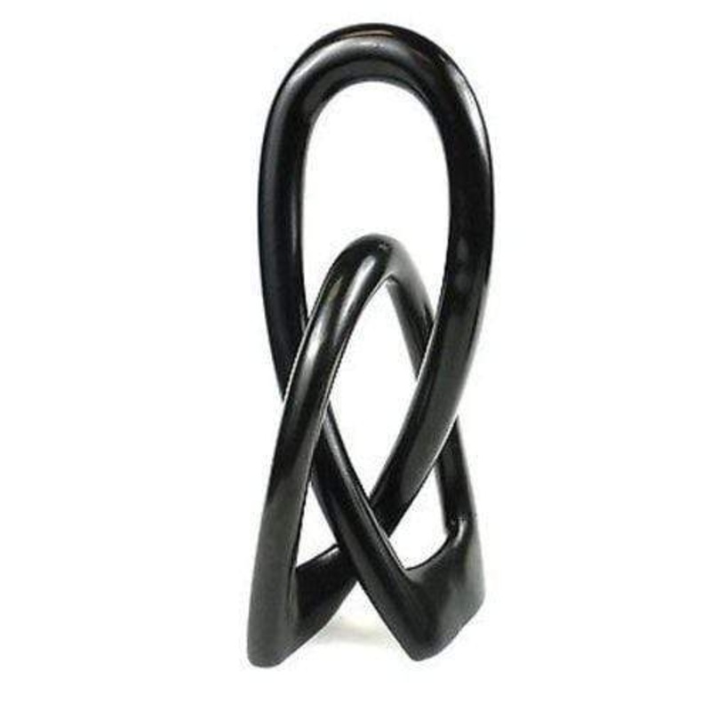 Natural Soapstone 10-inch Lover’s Knot in Black – Smolart