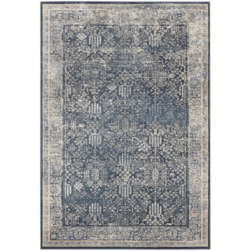 Nourison Home Malta 5’3″ x 7’7″ Navy/Ivory Vintage Indoor Rug