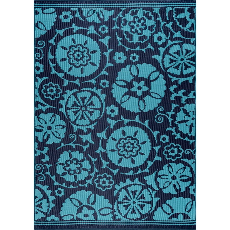 Tayse Floral Area Rug SUN15-Jennifer Transitional Flat Weave Indoor/Outdoor Polypropylene