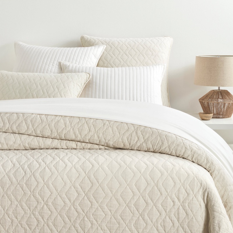 Birdie Quilted Coverlet | Natural