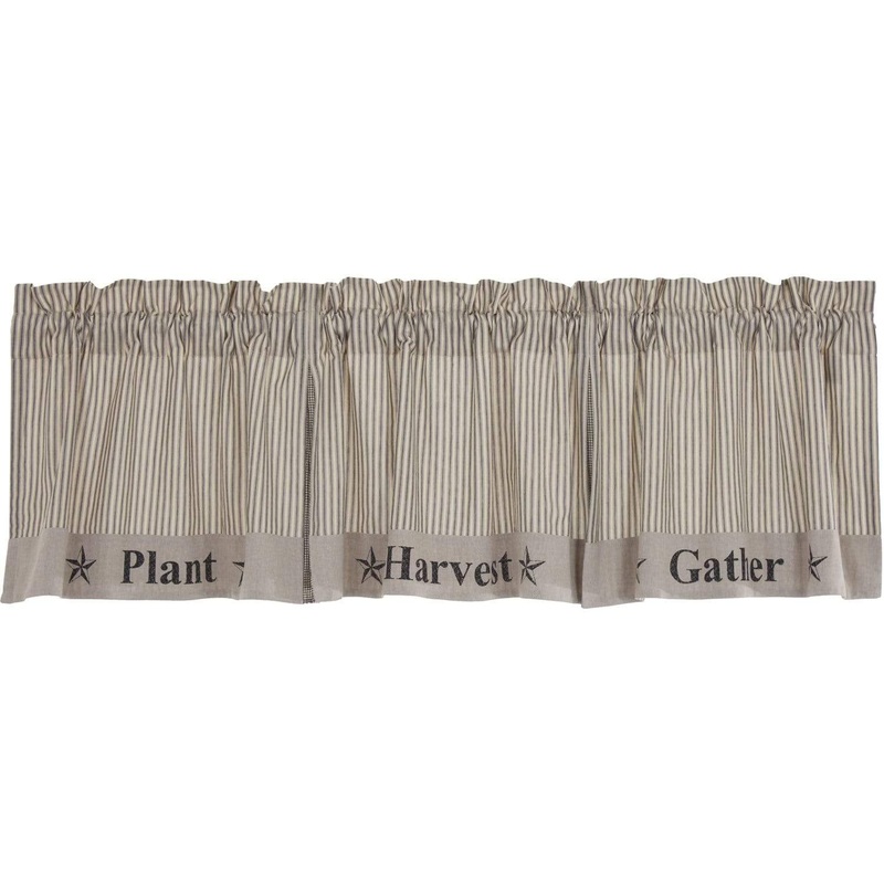 Sawyer Mill Charcoal Gather Valance 20×90