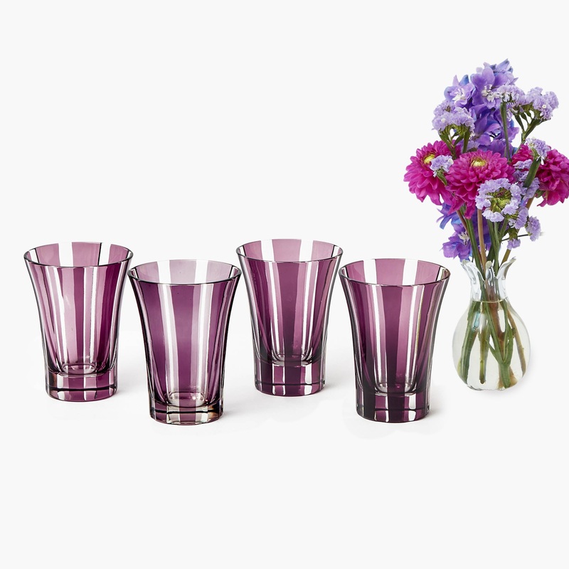 Aubergine Positano Glasses (Set of 4)