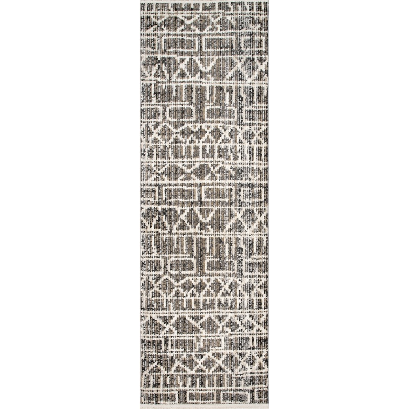 Chance Geometric Banded Rug | Grey