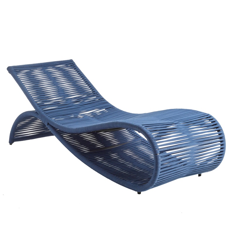 Crest Outdoor Chaise | Blue