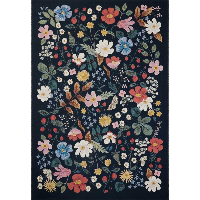 Rifle Paper Co. x Loloi Perennial Rug | Black PRN-02
