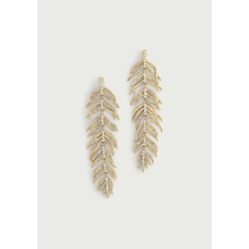 Anabel Aram Palm Leaves Dangle Earrings