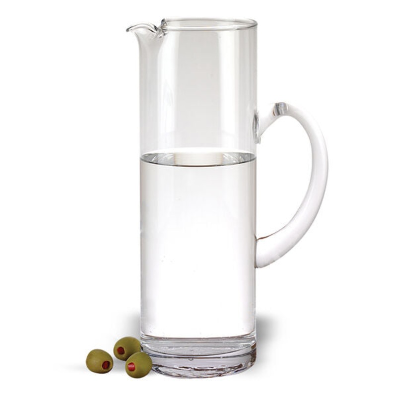 Badash Celebrate Mouth Blown Glass Ice Tea, Martini or Water Pitcher H11.5  54 oz.