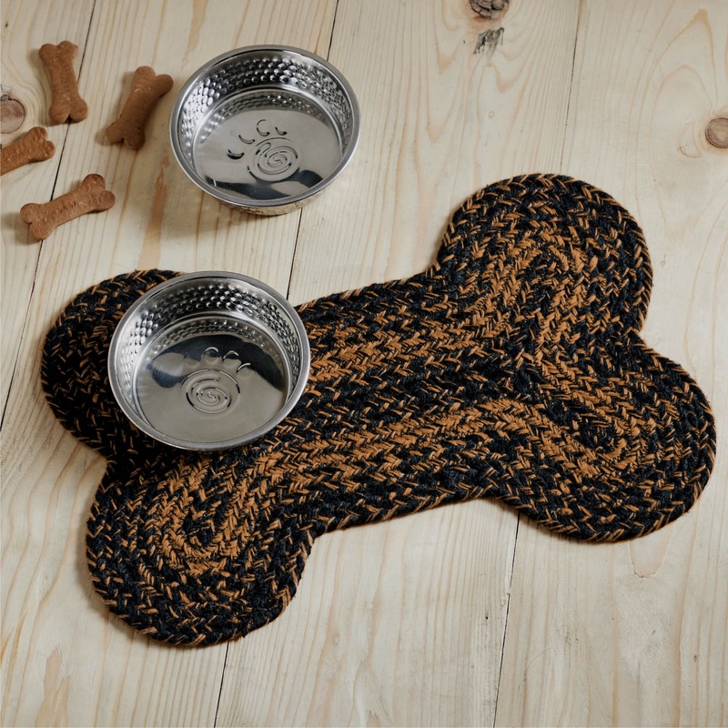 Black & Tan Indoor/Outdoor Small Bone Rug 11.5×17.5