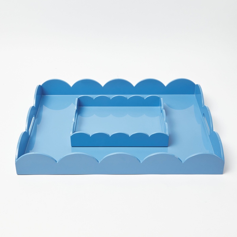 Blue Lacquer Tray Set