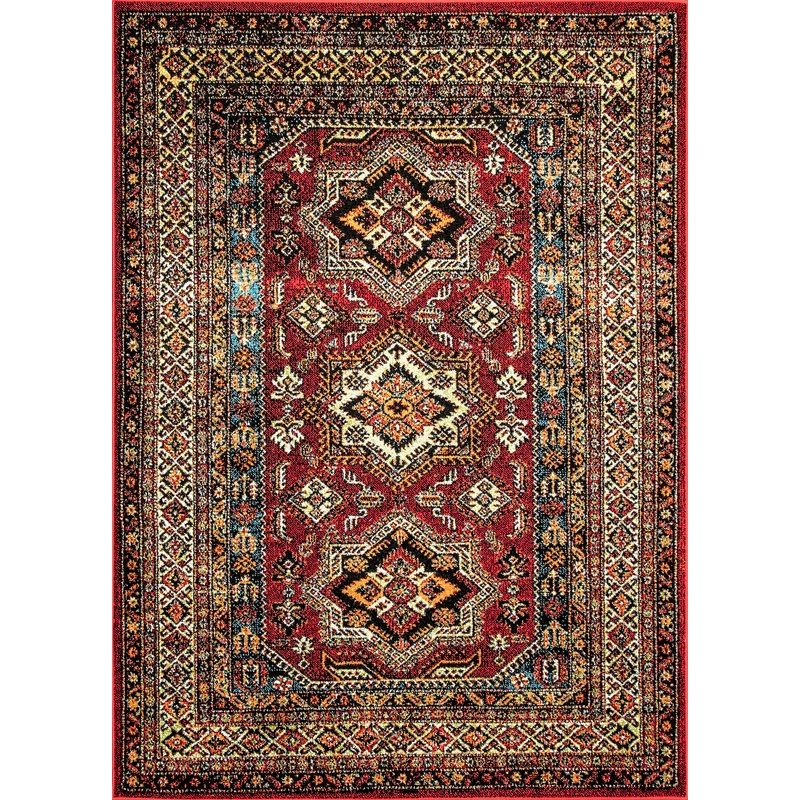 Medieval Herald Indoor/Outdoor Rug | Dark Red