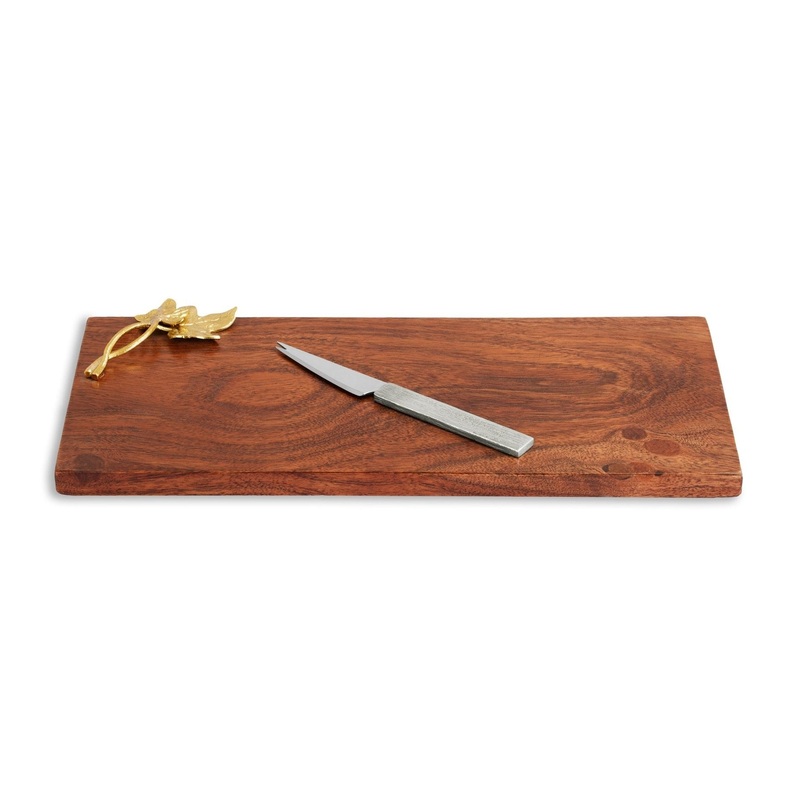 Michael Aram Ivy & Oak Bar Board w/ Bar Knife