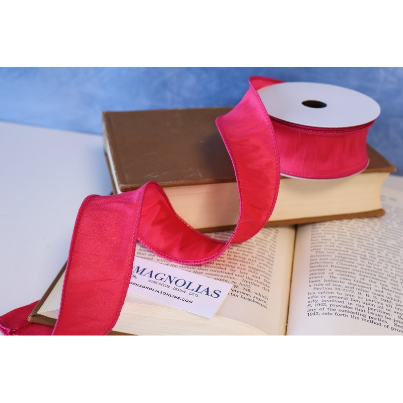 1.5″ Fuchsia Dupioni Ribbon Bolt