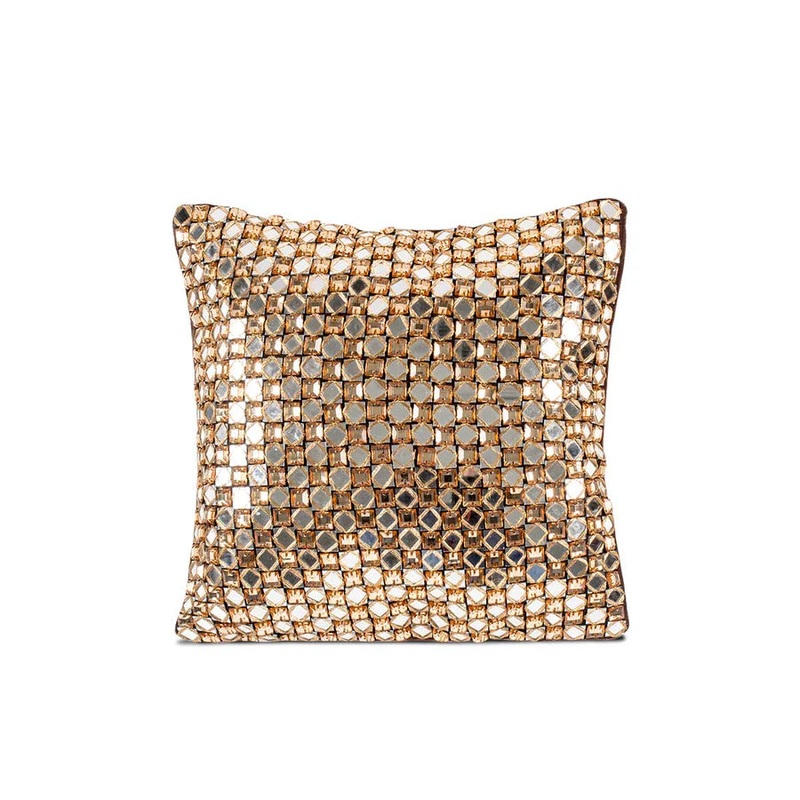 Aabir 12 In X12 In Brown Cushion Cover