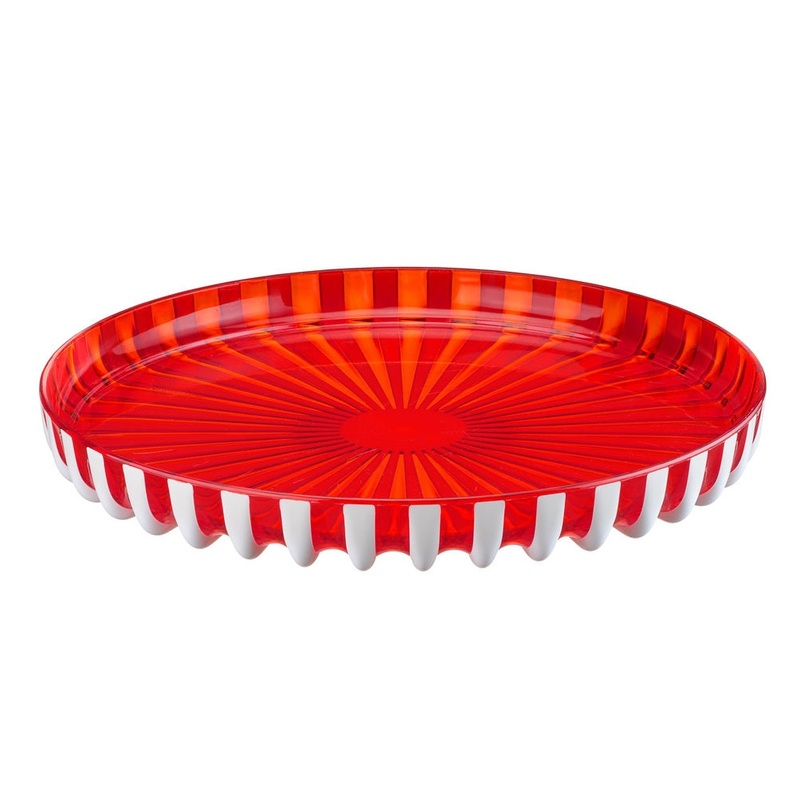 Guzzini Pinup Round Tray Coral Red