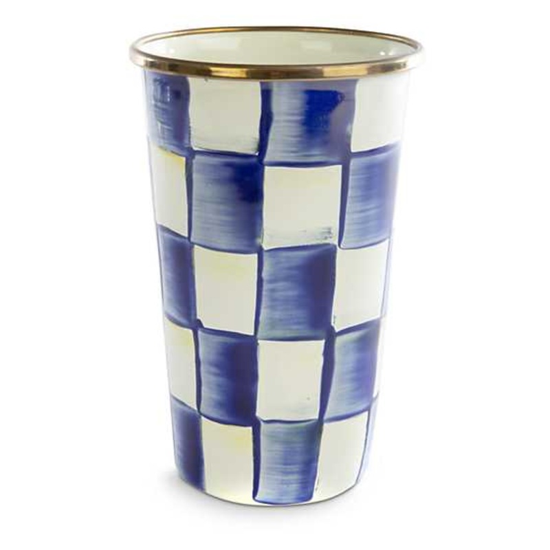 Royal Check Enamel Tumbler – 20 Ounce