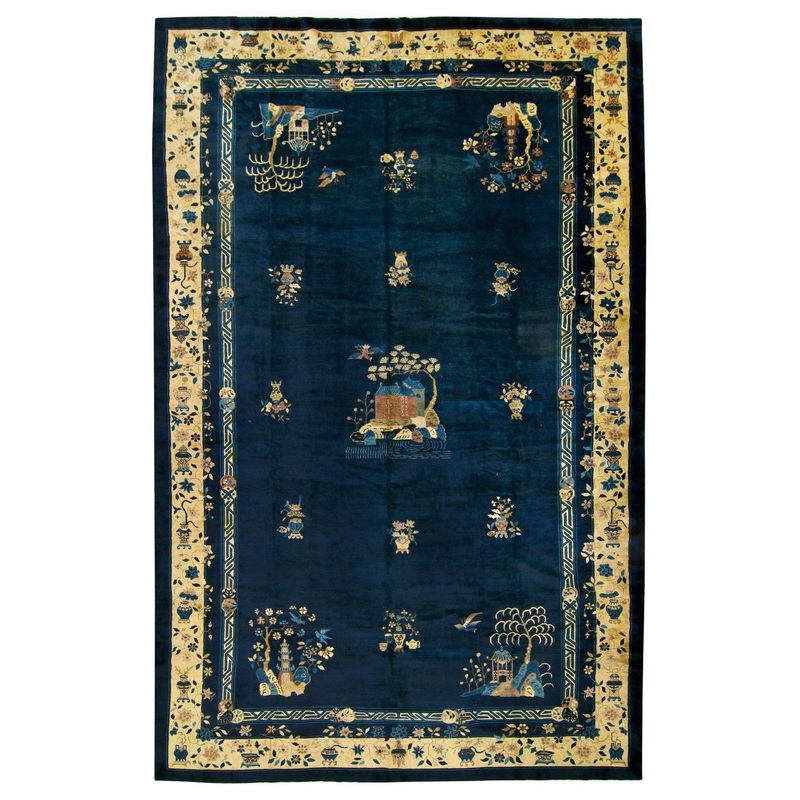 ANTIQUE CHINESE PEKING, NAVY 12′ 2” x 18′ 11”