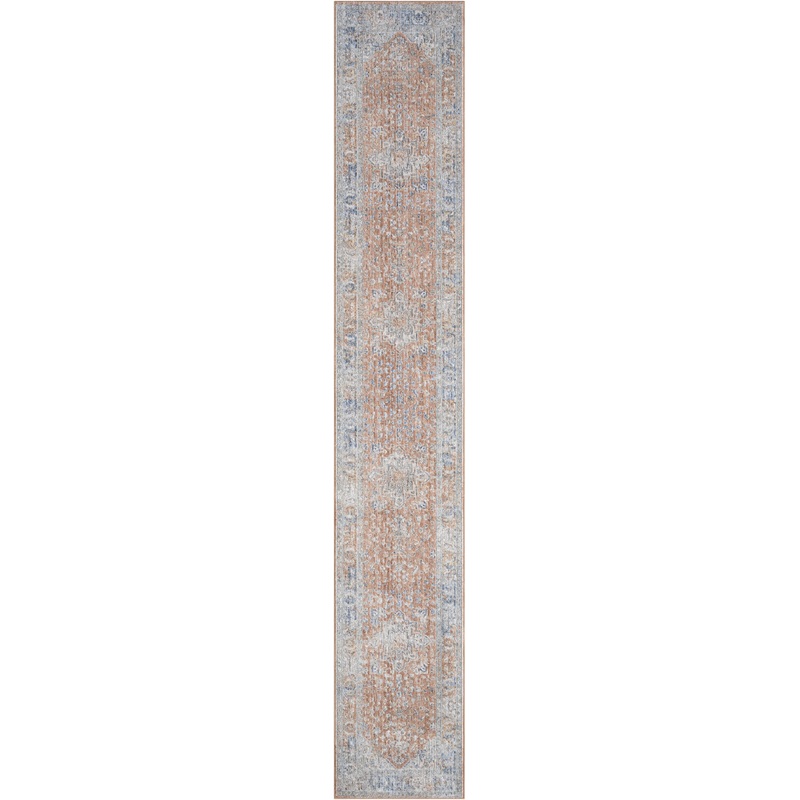 Nourison Elegant Heirlooms 2’2″ x 8′ Blue Multicolor Vintage Indoor Rug