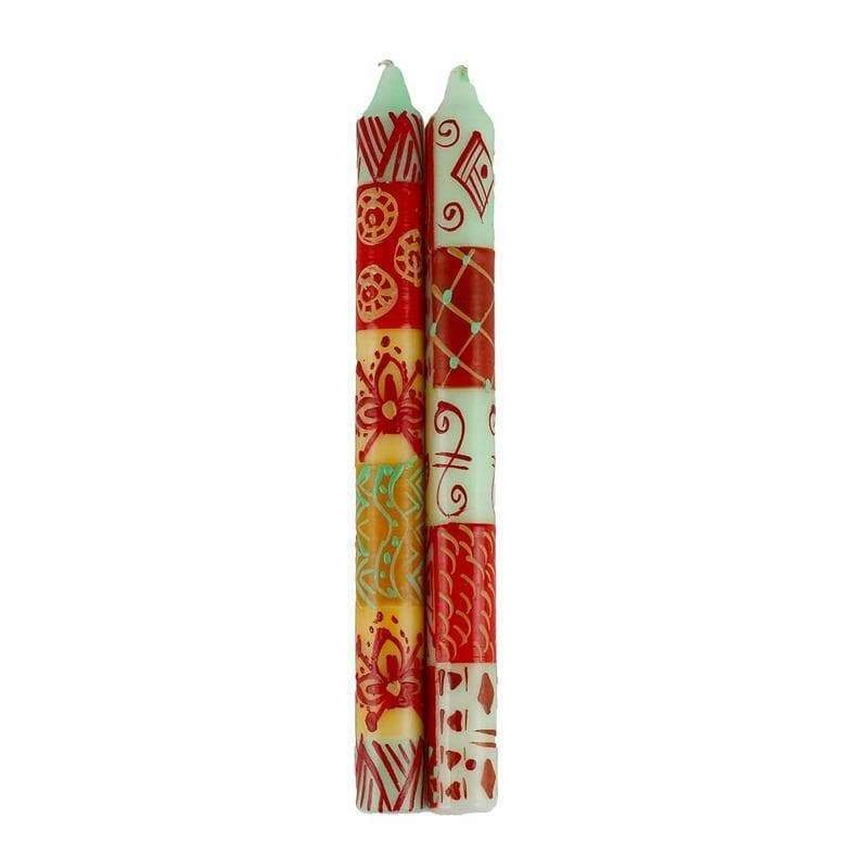 Hand Painted Candles in Owoduni Design (pair of tapers) – Nobunto