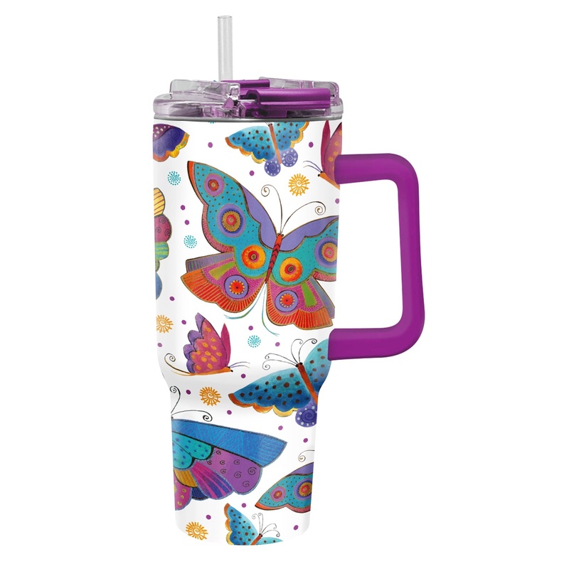 30 oz Tumbler – Laurel Burch “Mariposas”