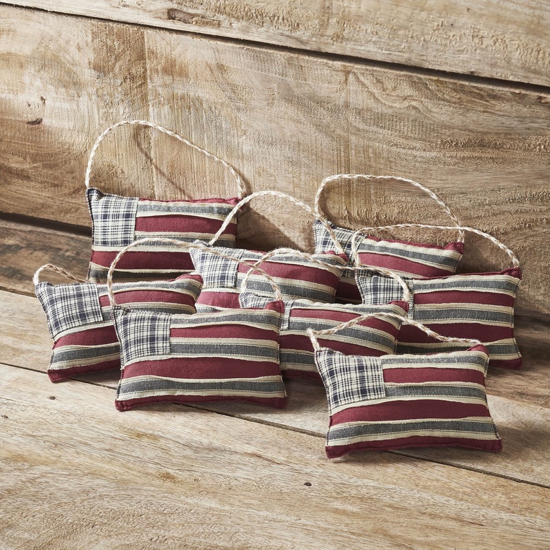 My Country Flag Ornament Bowl Filler Set of 8 3×5
