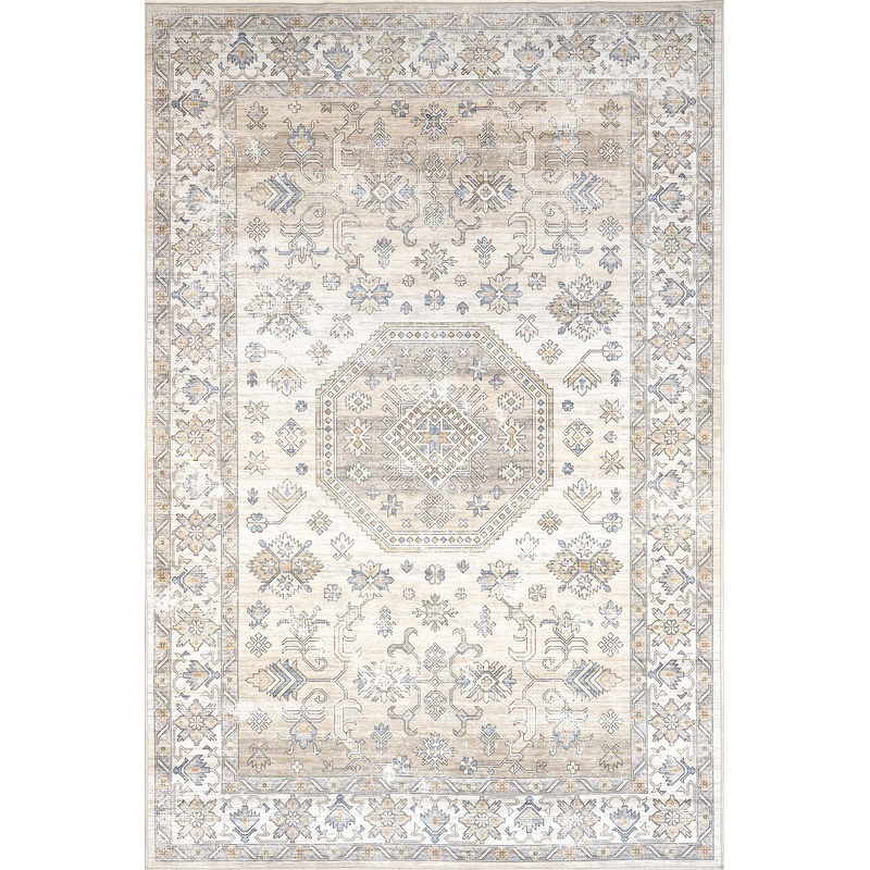 Timeless Charm Spill Proof Washable Rug | Beige