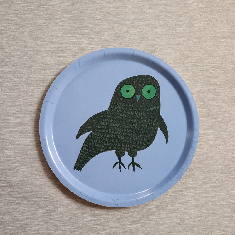 Mr. Owl round tray