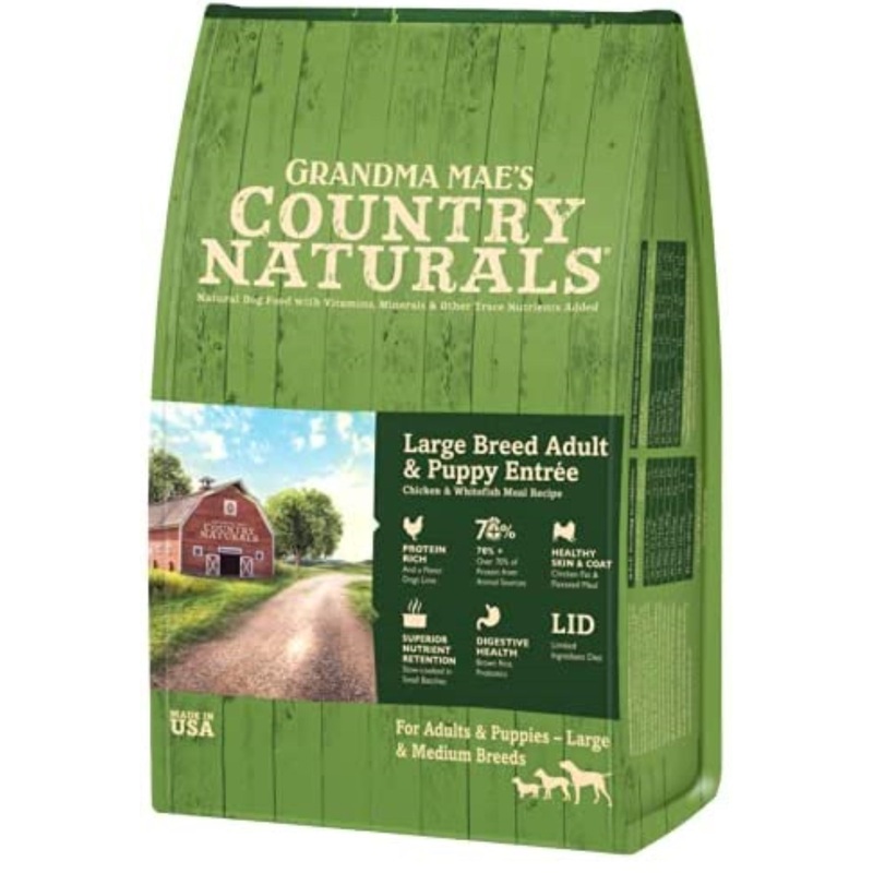 Grandma Maes Country Naturals Large Breed Adult & Puppy Entree Dog Food, 14 LB