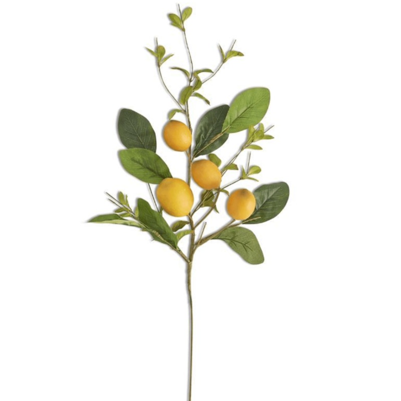 28″ Lemon & Foilage Stem