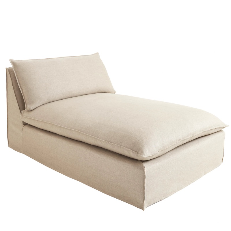 Hollingsworth Slipcovered Chaise | Estate Linen Natural